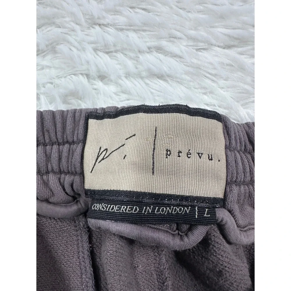 Prevu Studio London Mens Joggers Sweatpants Purple Grey‎ Size Large 100% Cotton